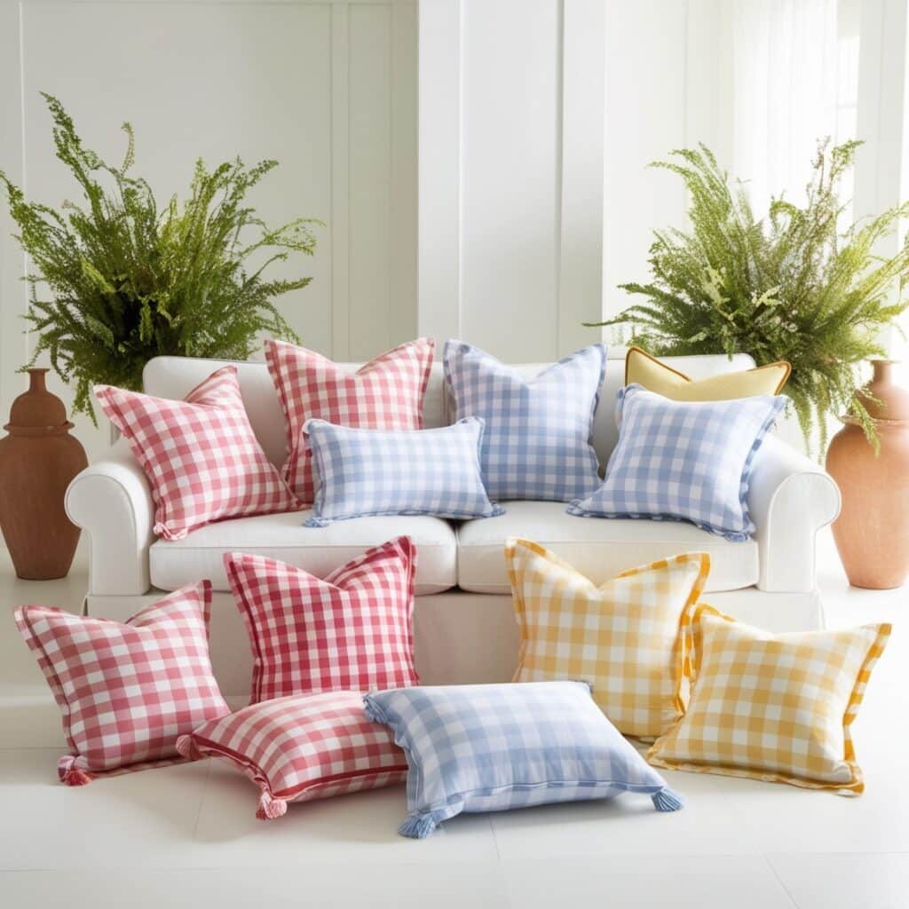 Gingham Throw Pillows