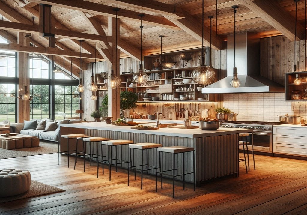 Blending Form and Function: The Essence of Modern Barndominium Kitchens