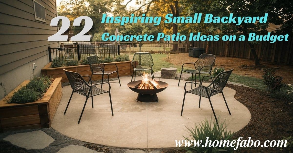 22 Inspiring Small Backyard Concrete Patio Ideas on a Budget - Home Fabo
