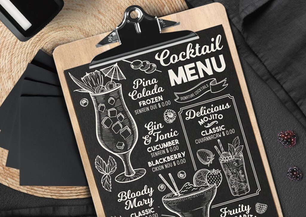 Chalkboard Drink Menu