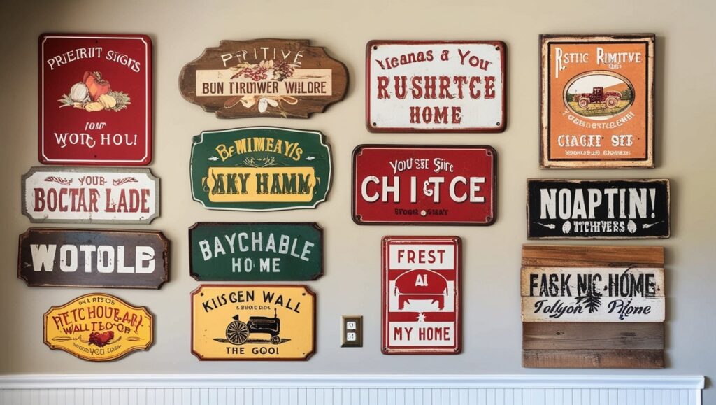 Layered Vintage Signs