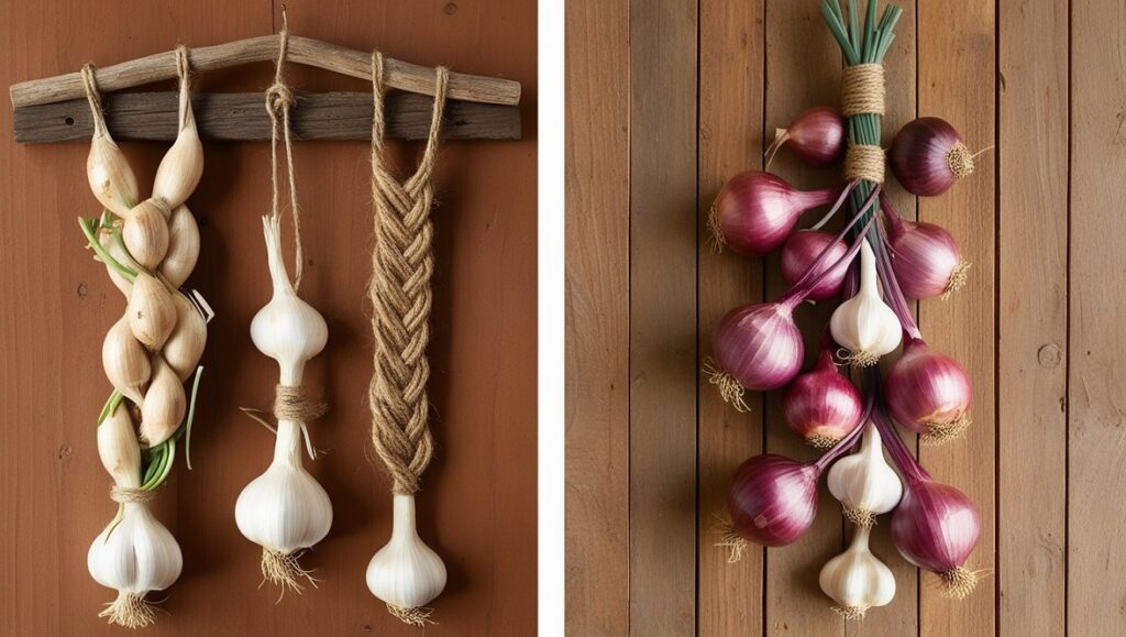 Braided Garlic and Onion Strands