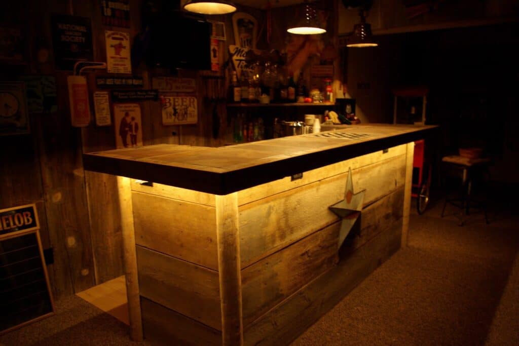 Reclaimed Wood Bar Front