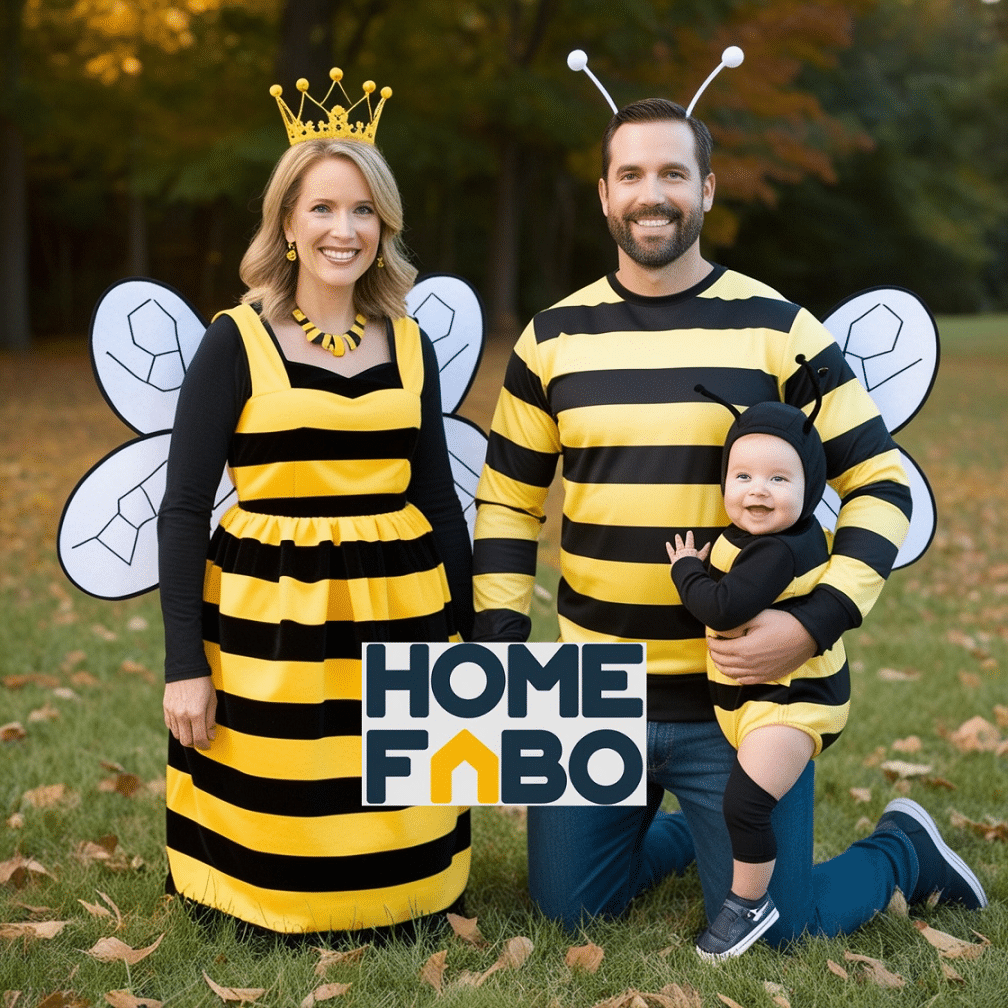 Bee Family: Queen Bee, Worker Bee, and Baby Hive