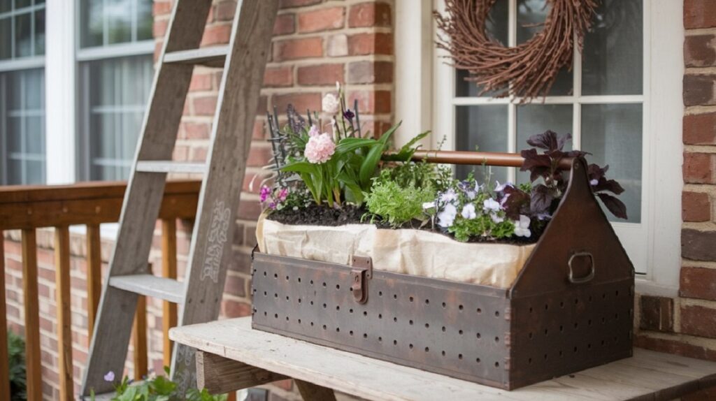 Antique Toolbox Planter