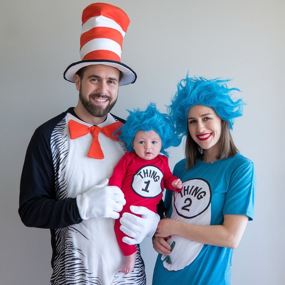 Dr. Seuss Characters: Cat in the Hat, Thing 1, and Thing 2