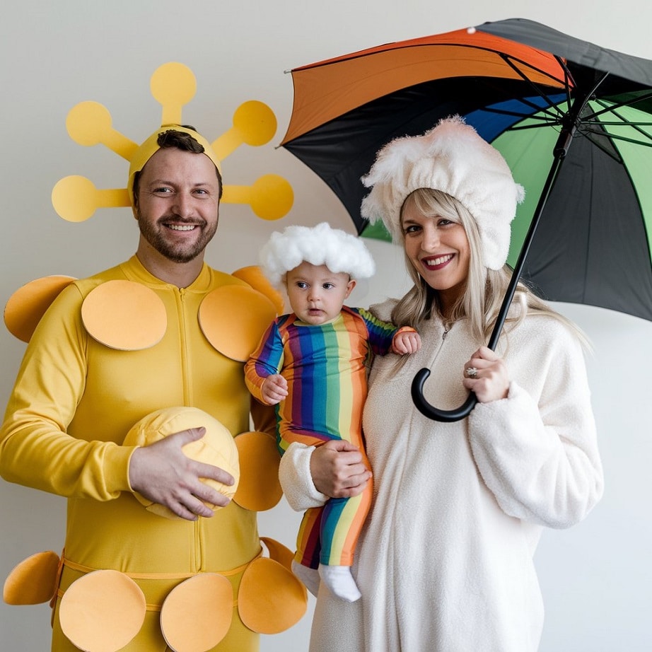 Weather Forecast: Sun, Cloud, and Rainbow Baby