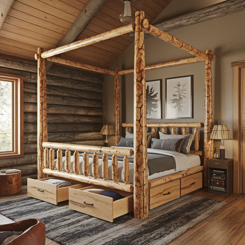 Space-Saving Log Bed Frames