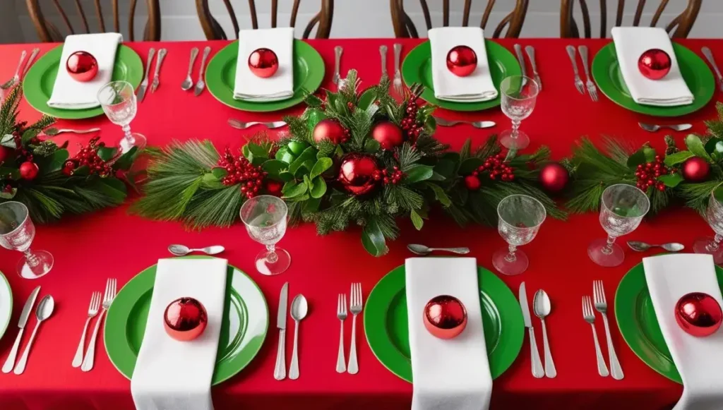 Classic Red & Green Christmas  Christmas Brunch Decor Ideas