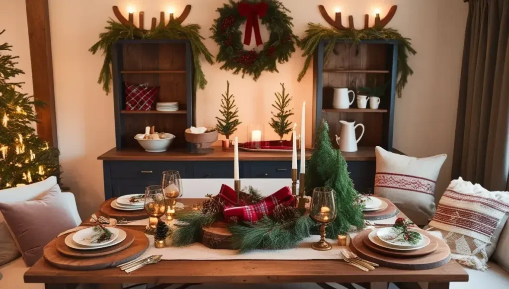 Cozy Cabin  Christmas Brunch Decor Ideas