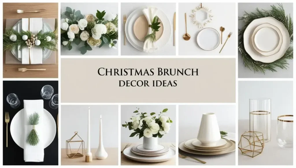 Understated Neutrals  Christmas Brunch Decor Ideas