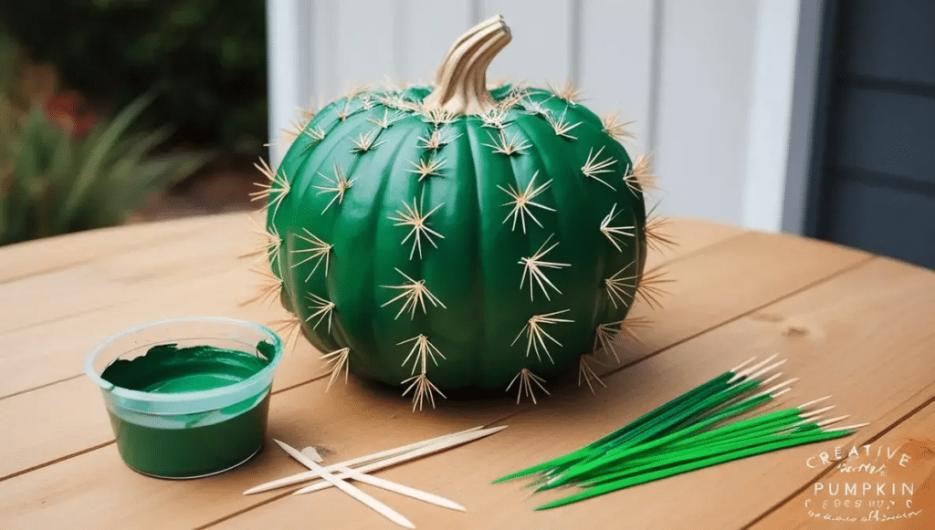 Cactus Pumpkin      Pumpkin Decorating