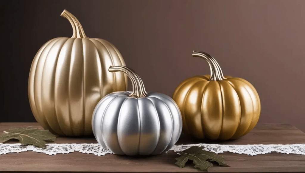 Metallic Pumpkin       Pumpkin Decorating