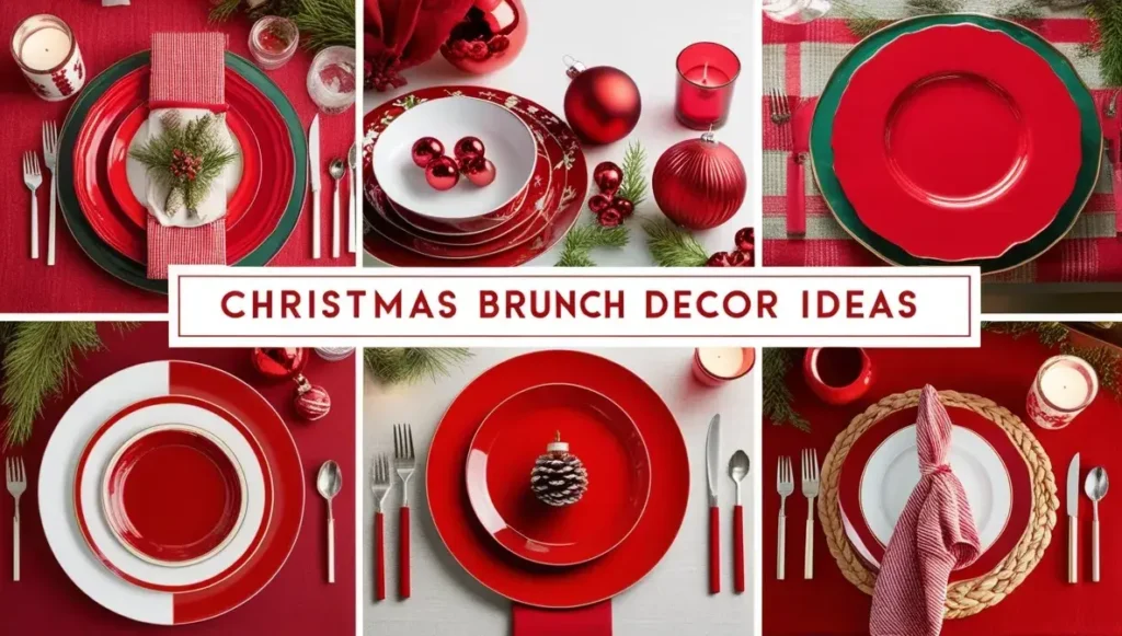 Red on Red on Red  Christmas Brunch Decor Ideas