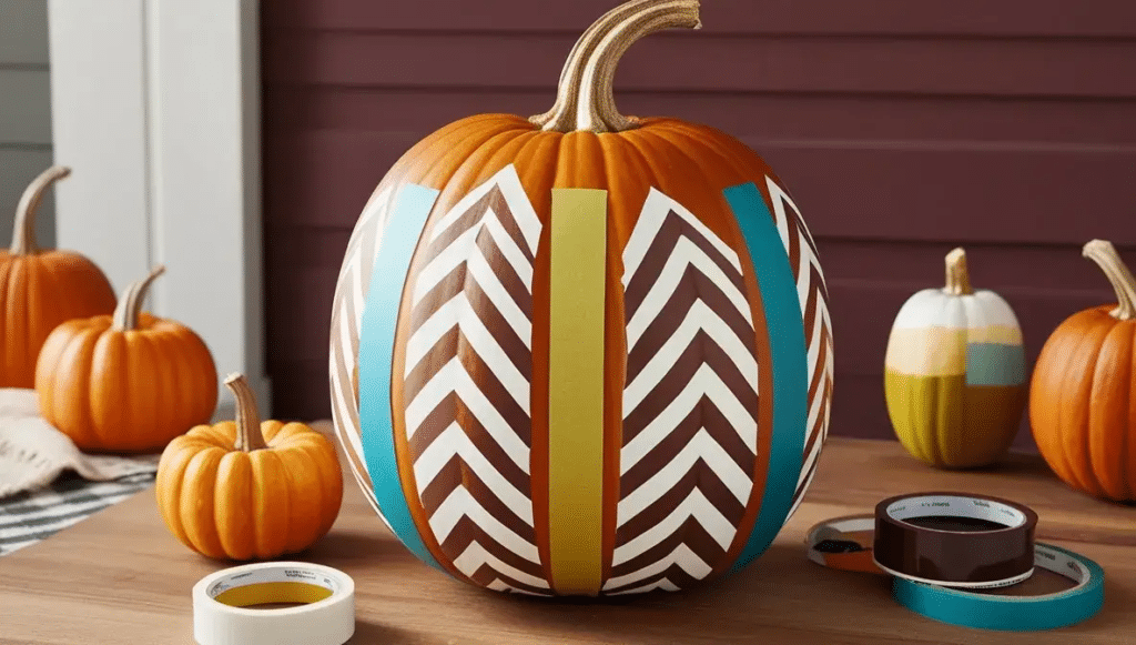 Herringbone Pattern Pumpkin    Pumpkin Decorating