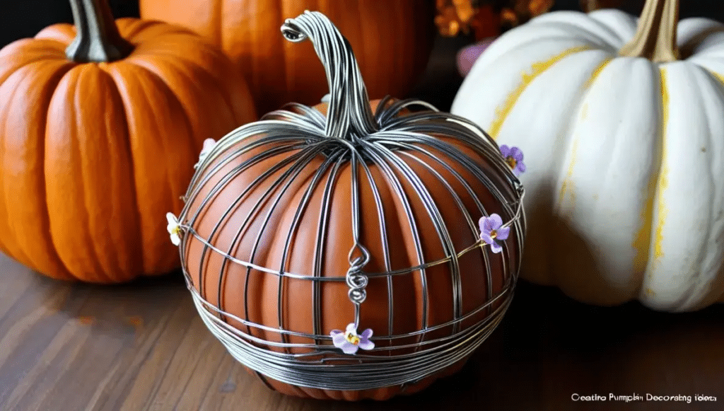 Wire-Wrapped Pumpkins     Pumpkin Decorating