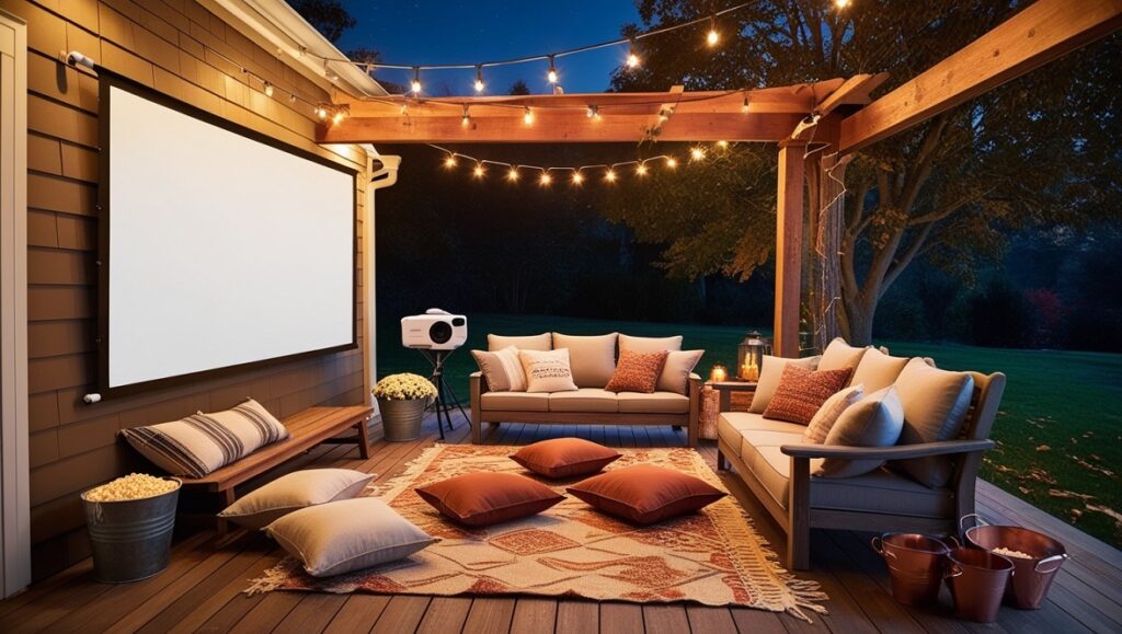 Outdoor Movie Setup