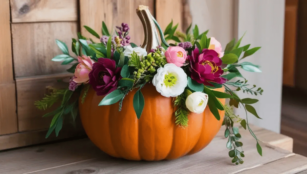 Floral Pumpkin     Pumpkin Decorating