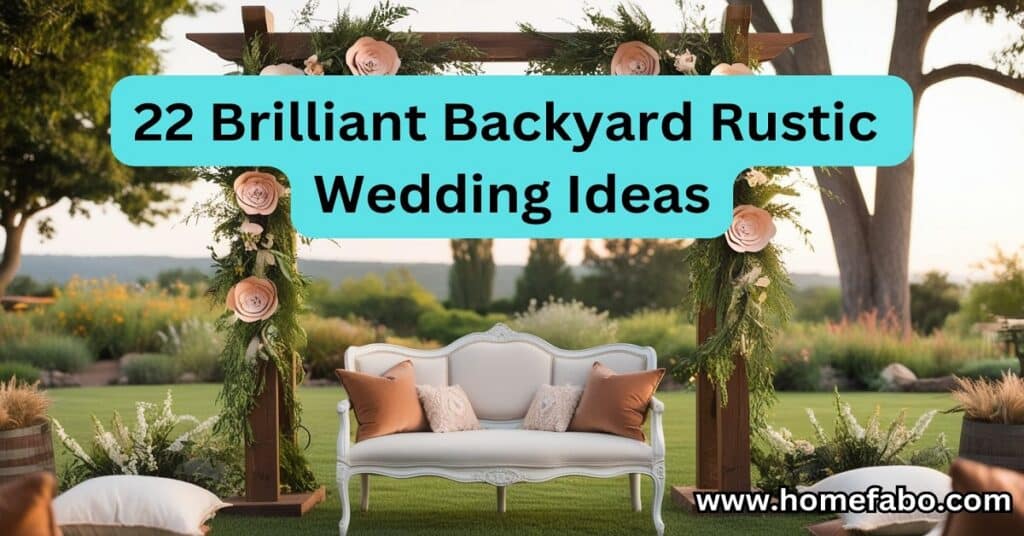 22 Brilliant Backyard Rustic Wedding Ideas