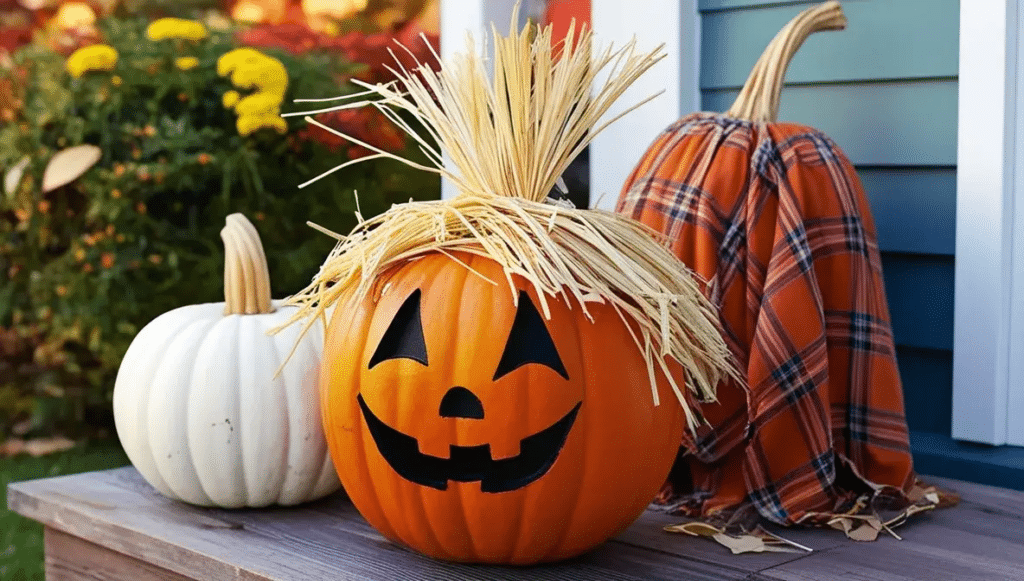 Scarecrow Pumpkin     Pumpkin Decorating