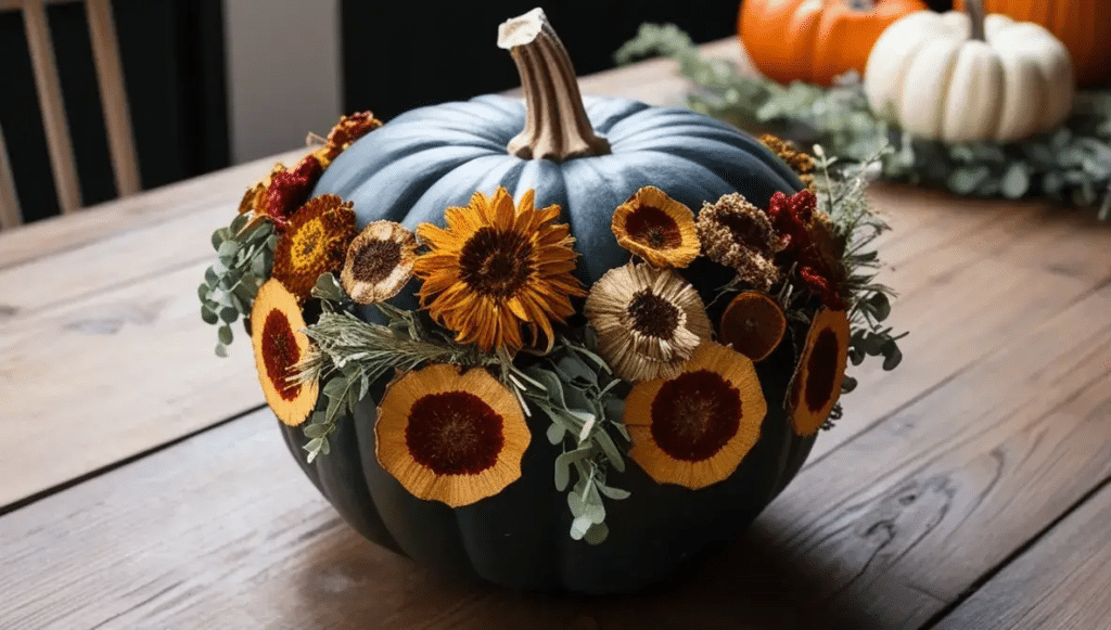 Dried Flower Pumpkin     Pumpkin Decorating