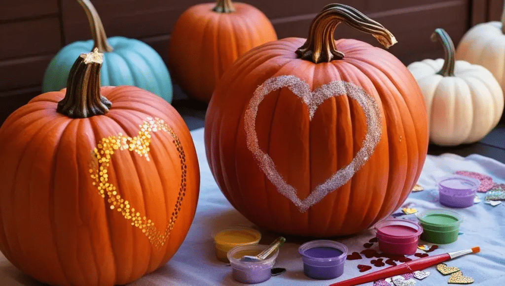 Heart Pumpkin      Pumpkin Decorating