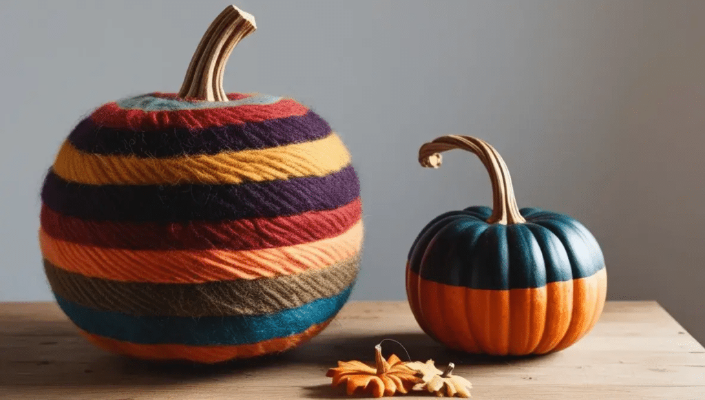 Wool Wrapped Pumpkin    Pumpkin Decorating