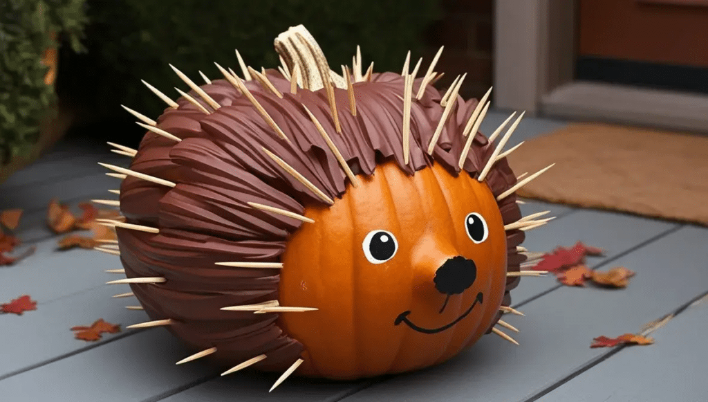 Hedgehog Pumpkin     Pumpkin Decorating