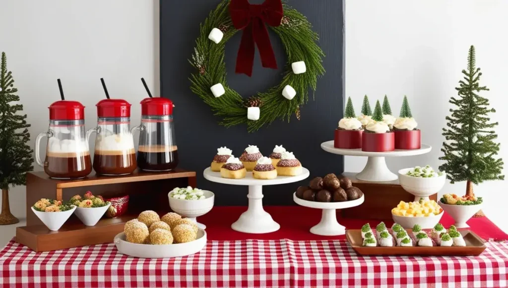 Drinks and Apps  Christmas Brunch Decor Ideas