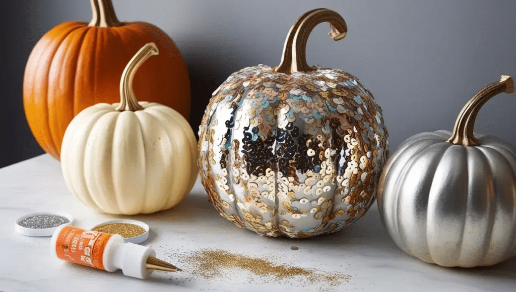 Bedazzled Pumpkin     Pumpkin Decorating