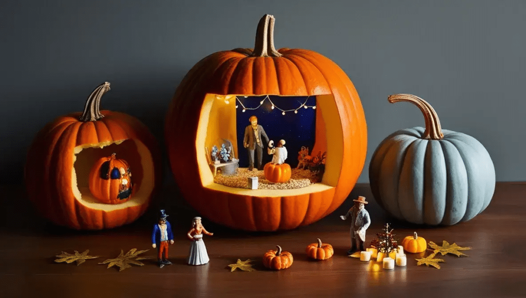 Diorama Pumpkin      Pumpkin Decorating