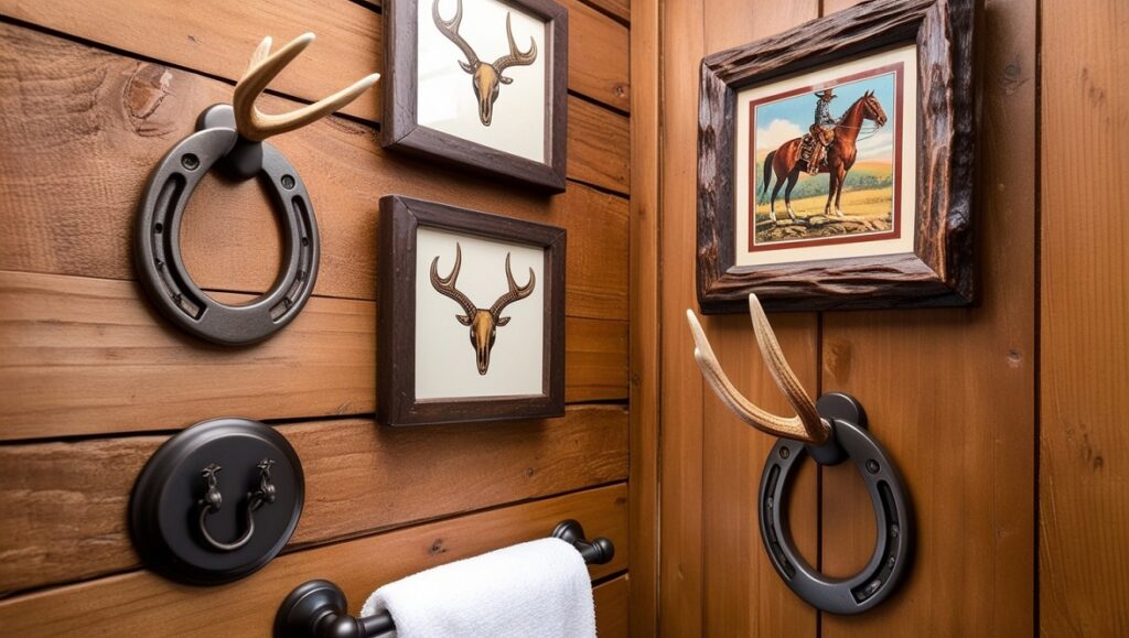 Antler and Horseshoe Accents for Rustic Charm