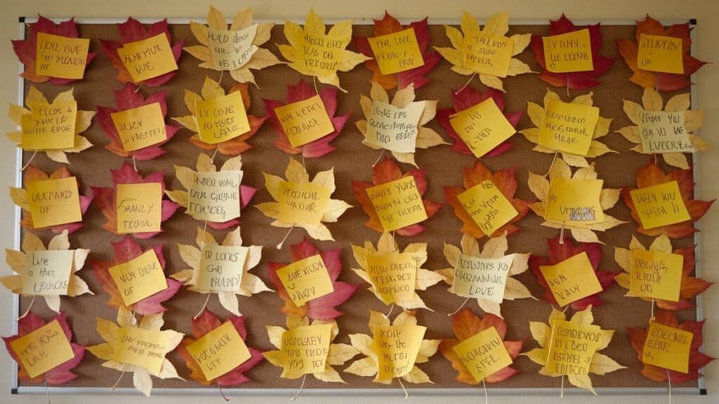 Autumn Leaf Gratitude Bulletin Board