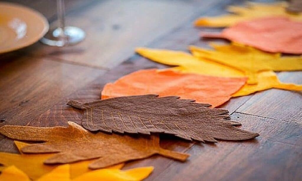 Autumn Leaf Gratitude Table Runner