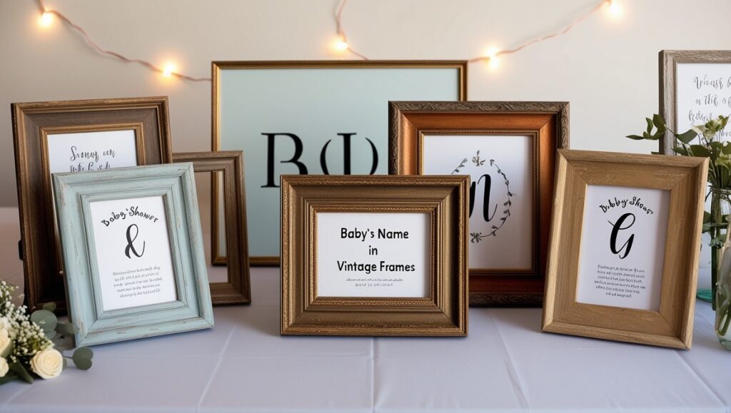 Baby’s Name in Vintage Frames