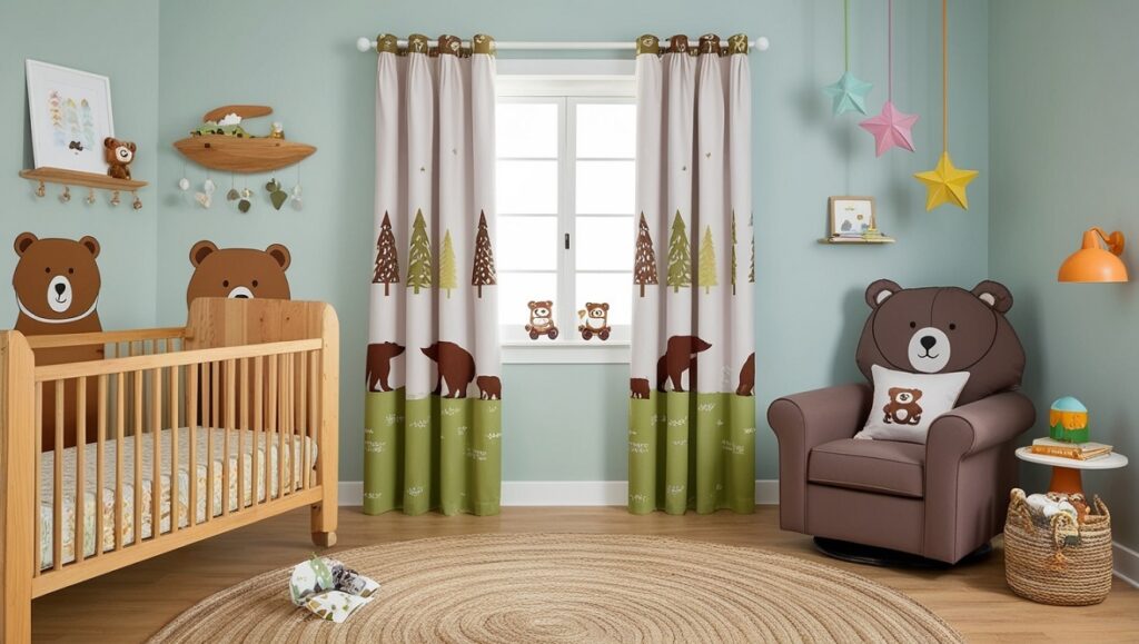 Bear-Themed Curtains