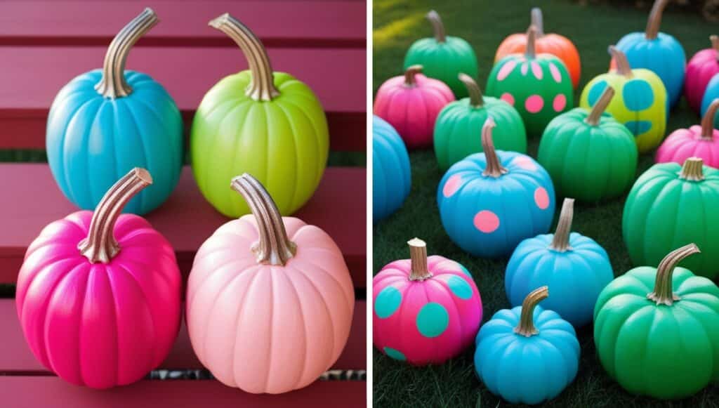 Colorful Neon Pumpkins