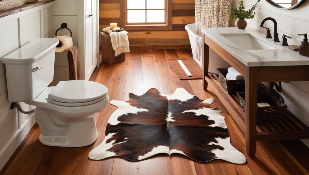 Cowhide Rug for Soft, Rustic Flooring