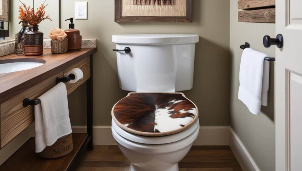 Cowhide Toilet Cover for Unexpected Fun