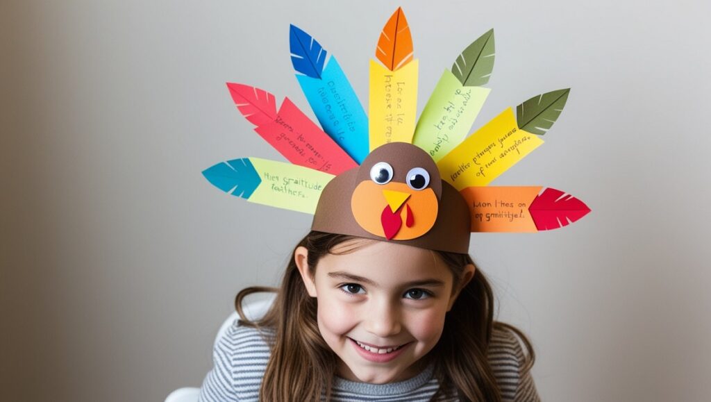 DIY Turkey Crowns with Gratitude Feathers