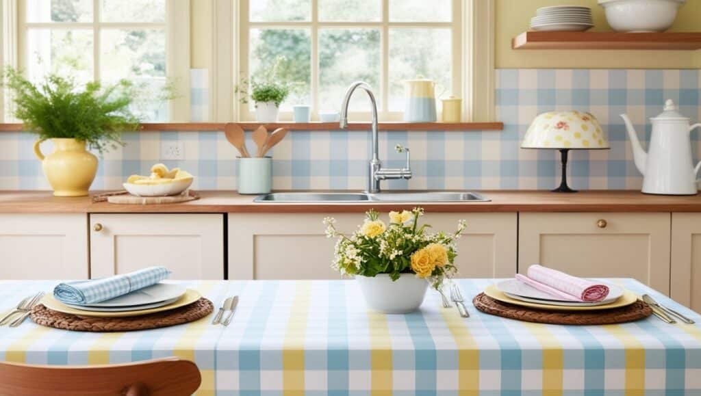 Gingham Tablecloth and Napkins