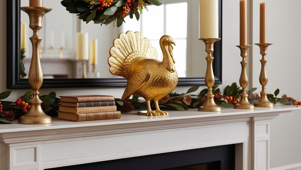 Golden Turkey Figurines