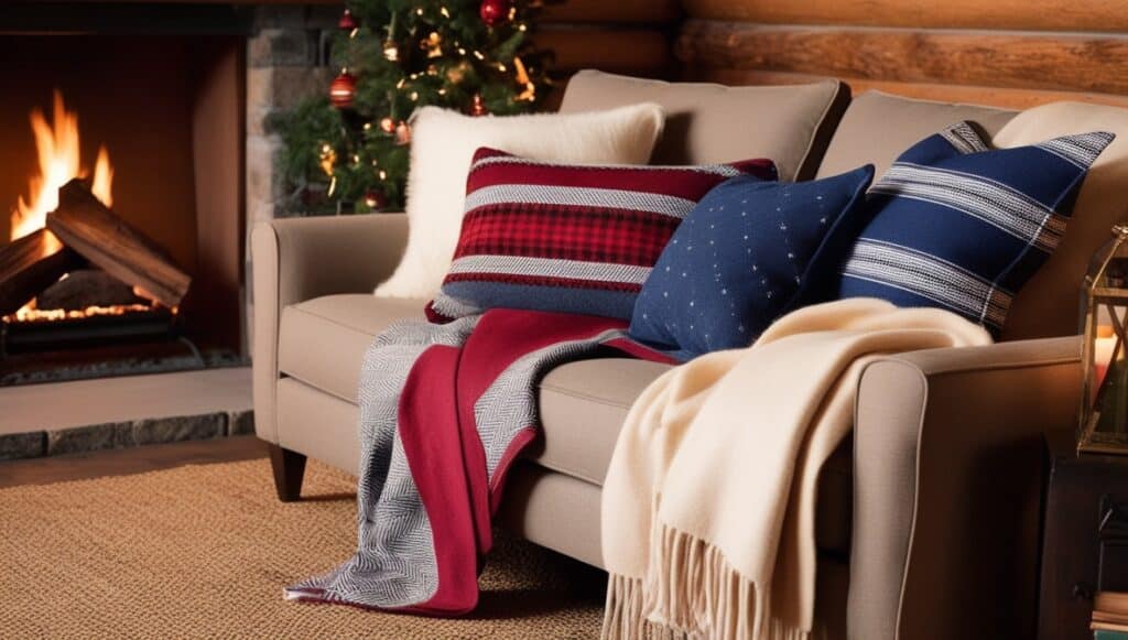 Layered Blankets and Pillows