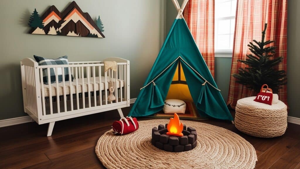 Miniature Tent and Camp Fire