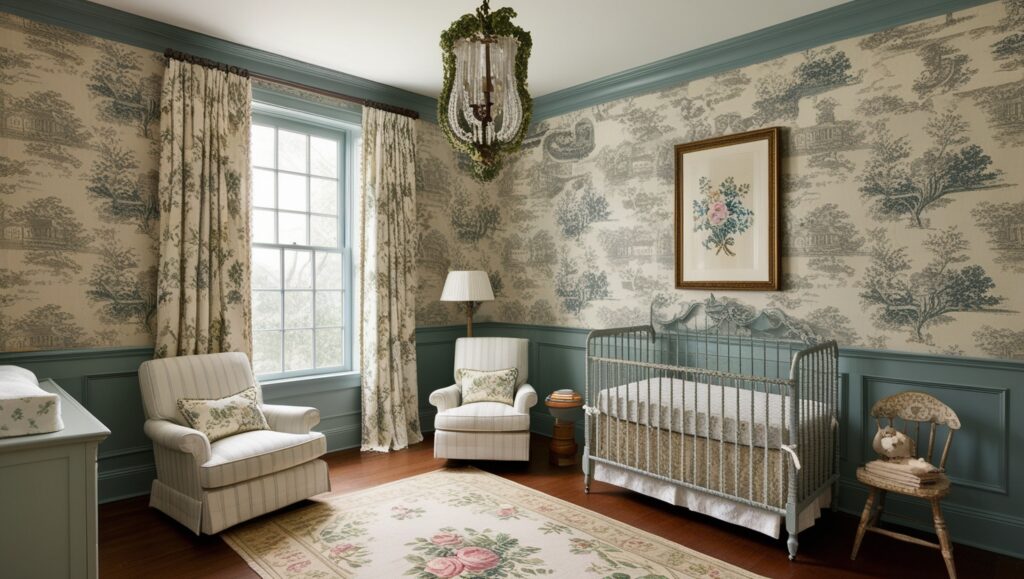 Old-Fashioned Wallpaper with Classic Patterns