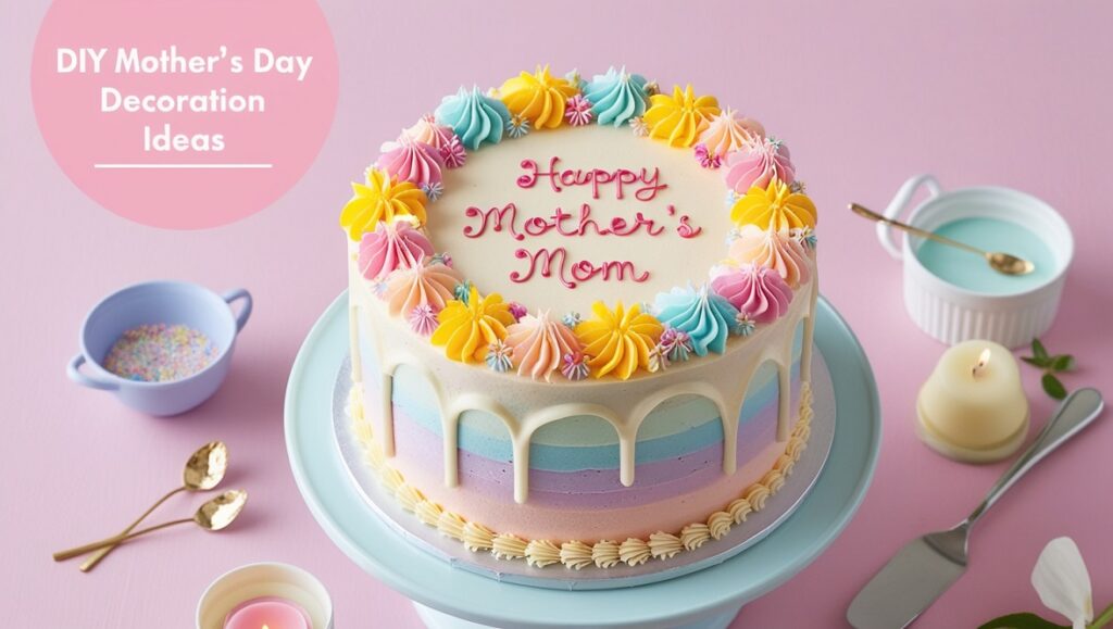 Pastel Color Mom Cake