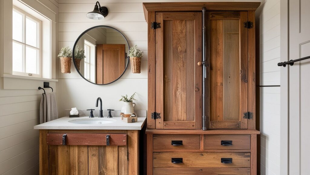 Repurpose Vintage Wood Cabinets