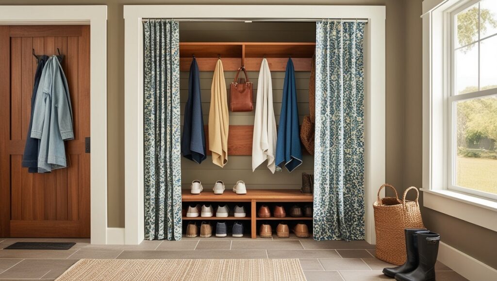 Shoe Storage Curtain