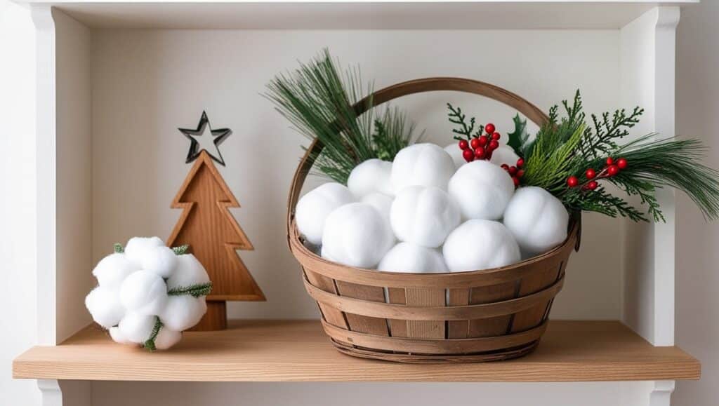 Snowball Basket Whimsical and Fun