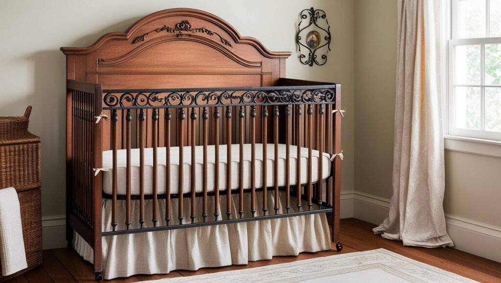 Vintage Crib as a Statement Piece